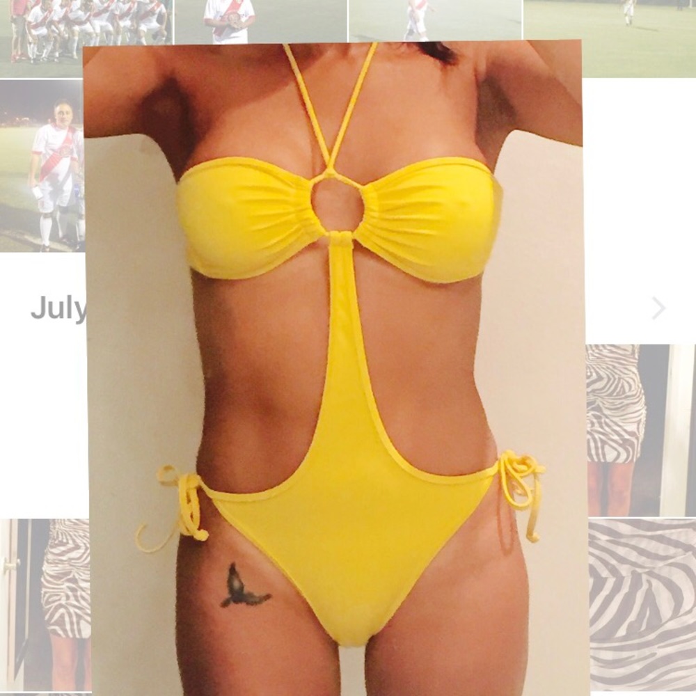 Beautiful yellow bathing suit